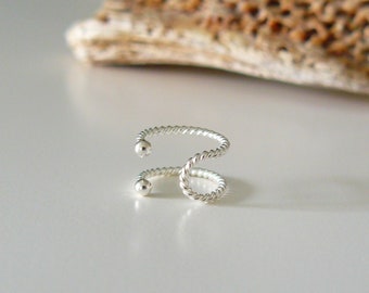 Ear cuff 925 argent, ear cuff argent, ear cuff, cadeau, bijoux en argent, faux piercing, ear cuff minimaliste, double boucle d'oreille