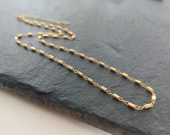 Dainty gold filled necklace, chain length adjustable, fashion truffle necklace for women