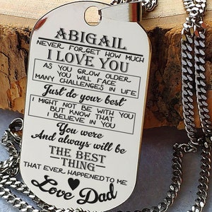 daughter cute gift, daughter necklace, my daughter from dad gift, to our niece cute necklace, personalized her gift, daughter birthday gift