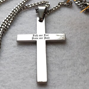 Mens Cross Necklace For him Religious Gift for Him Men Personalized NecKlace Stainless Steel Necklace Customized Cross Necklace mens cross