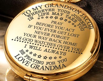 To my grandson 16th birthday gift, custom mens gift, personalized grandson gift, To My grandSon Compass