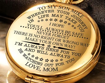 To My son Compass, Engraved Compass, To my son custom graduation gift, mom personalized son name gift, stepson gift