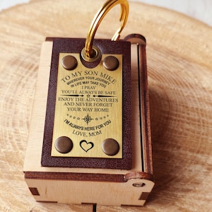 mens gold Engraved Keychain to my son gift idea mens Keyring mens keyfob gift To My Son poem gift him gift My Son bonus Gift From Mom Dad