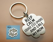 Pets dog tag, Dog Tag Custom two-sides, Dog Tag, Pet Tag, Custom stainless steel, - Hanmade, keep calm , personal, alloyed steel