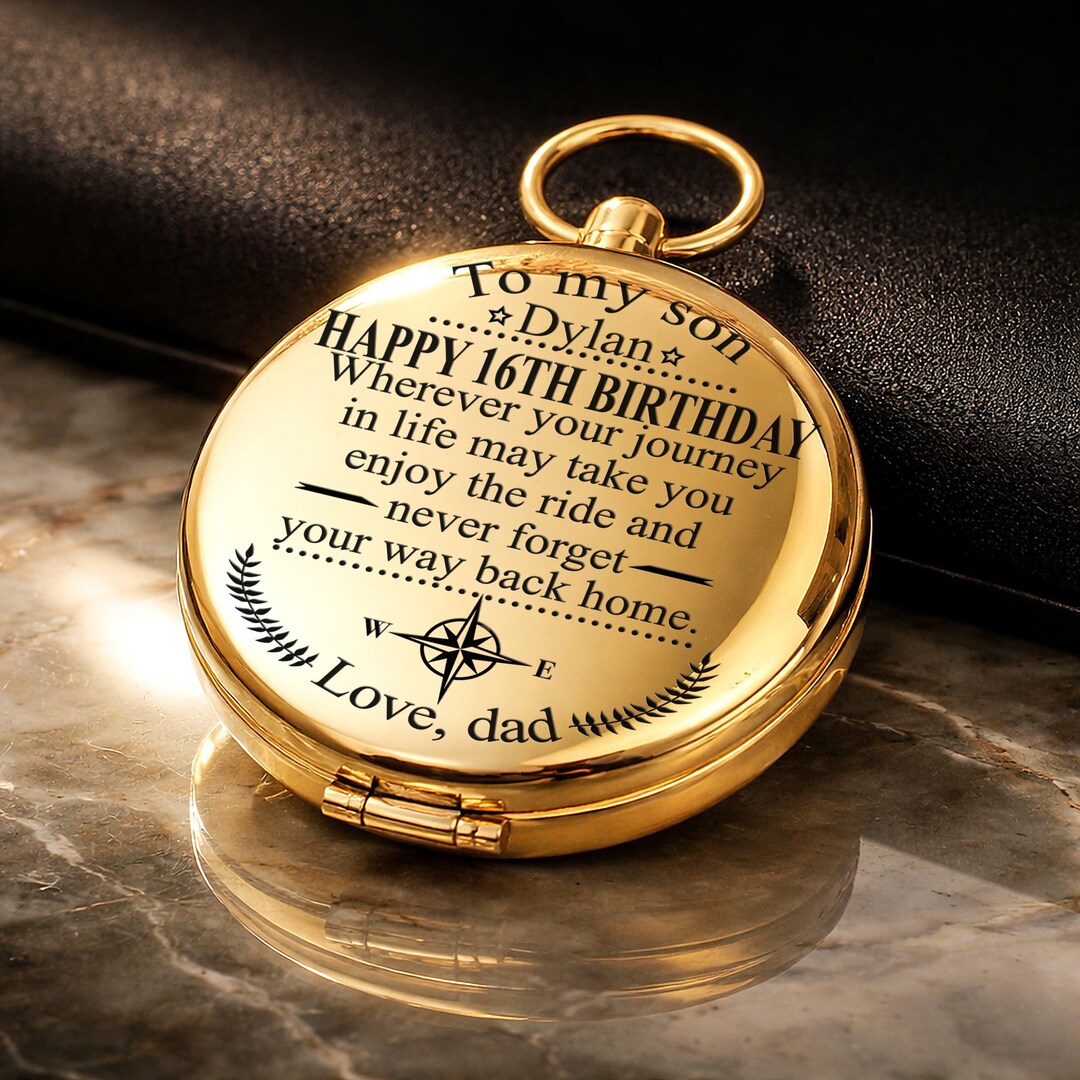 To My Son 16th Birthday Compass, Personalized Mens Compass, Engraved ...