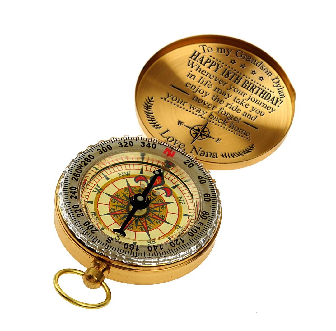 Personalized Grandson Compass, Birthday Keepsake Gift, to My Grandson ...