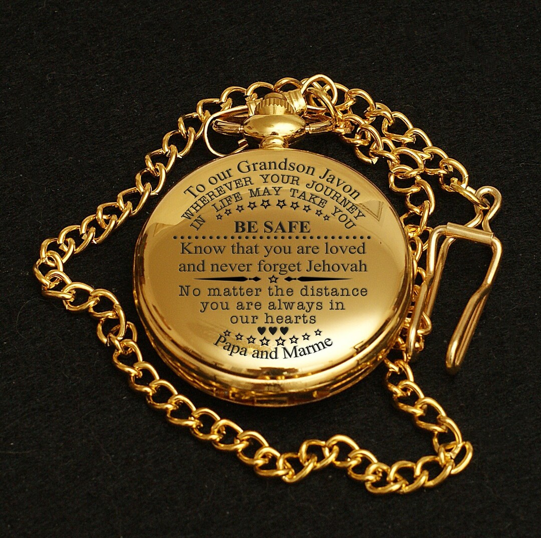 Engraved Pocket Watches Men's Pocket Watch Grandson Gift Graduation Gift Men's Bonus Gift Gift