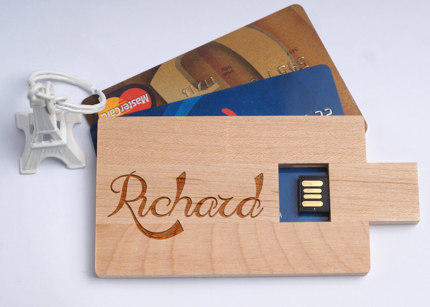 Wallet Insert USB Flash Drive Memory 8GB Personalized Wooden Etsy