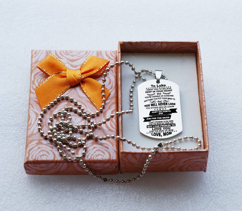 Personalized gift for son Custom To My Son Pendant Necklace Etsy