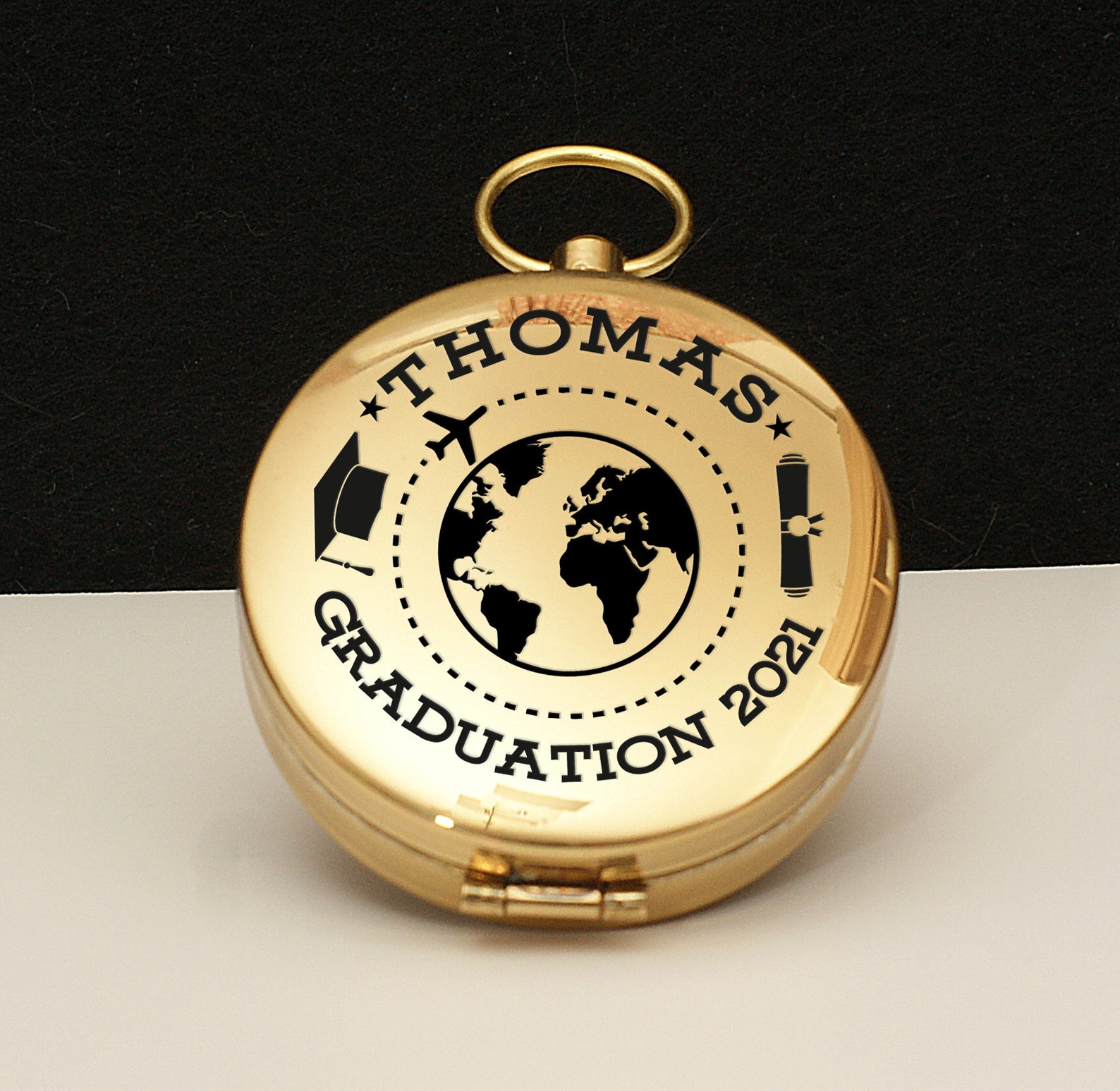 Personalized school graduation compass grandson custom gift Etsy