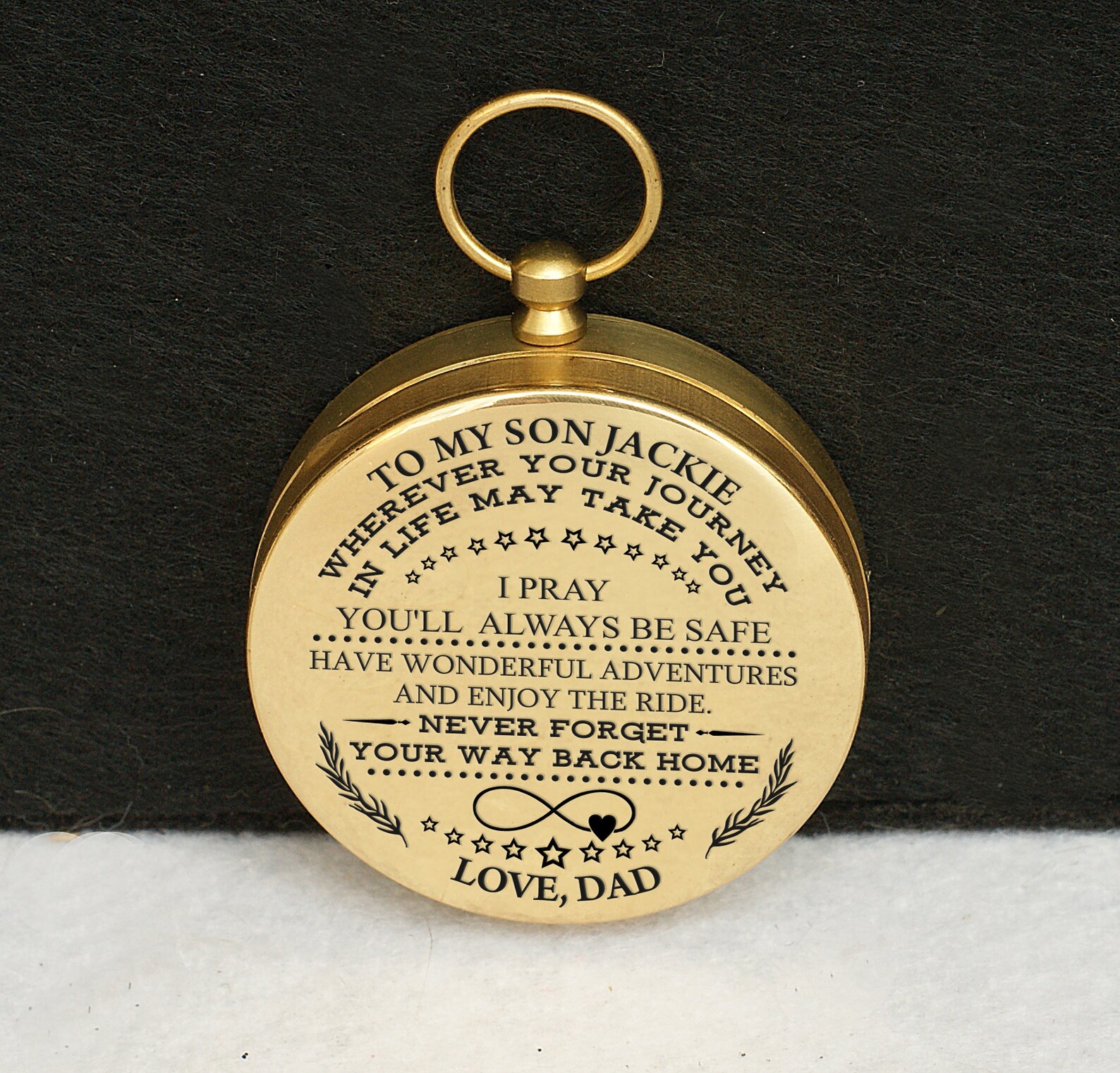 Personalized Graduation Compass To My Son From Dad Gift Custom Etsy