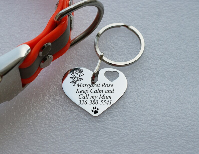 Dog Tag Pet Id Tag Two Sides of the Laser Engraving Etsy