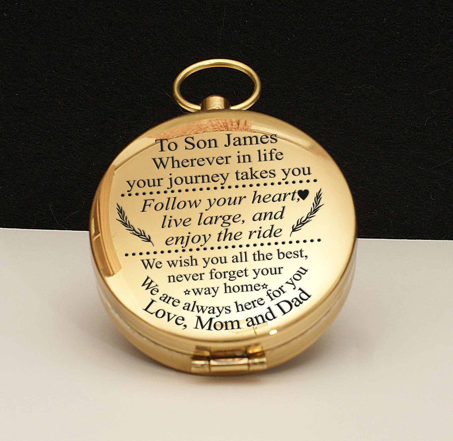 Engraved Compass For My Son Gift Mother Son Gifts Personalized Etsy