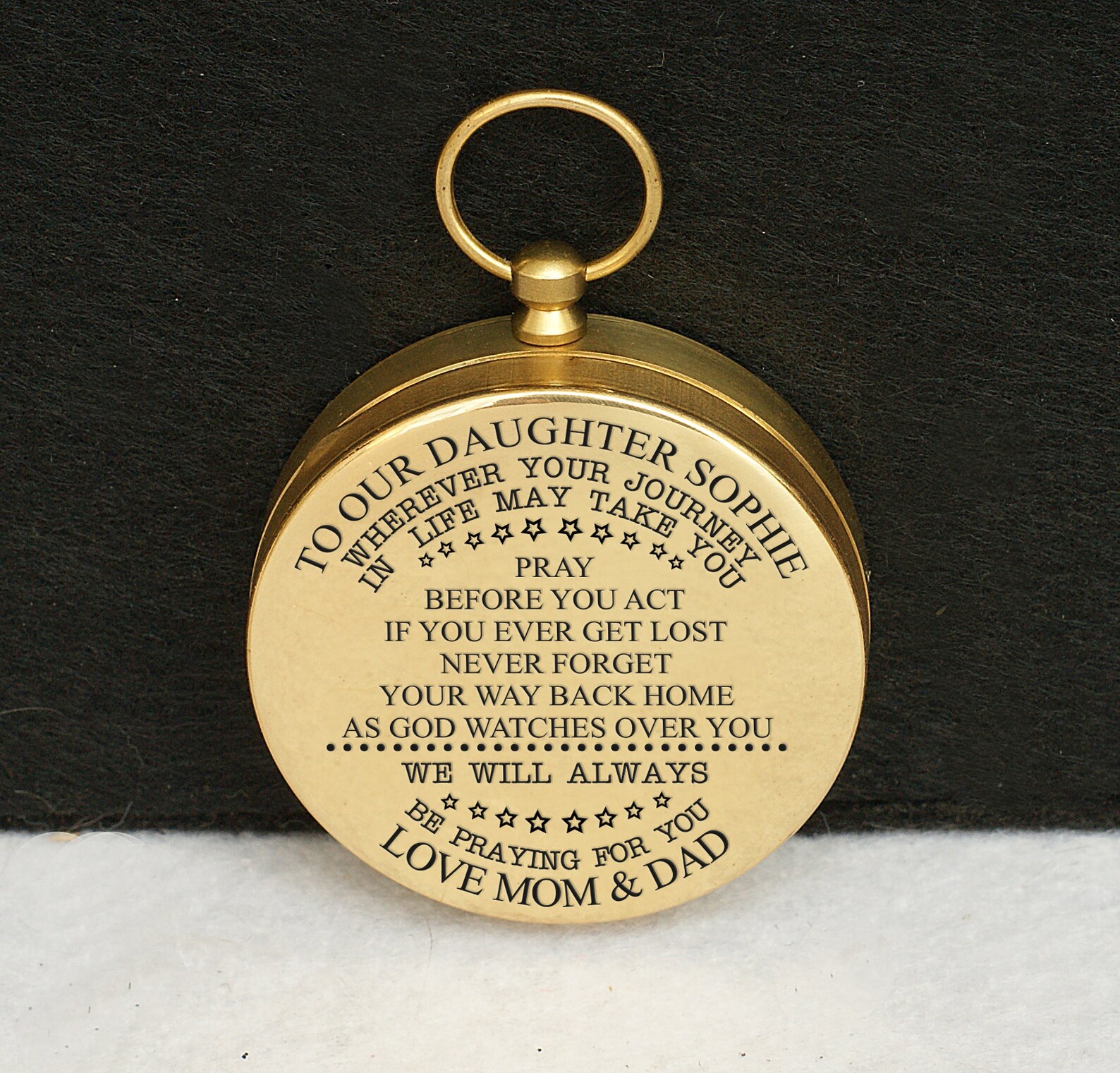 Beautiful Gifts for Daughter Birthday Engraved Name Compass Etsy