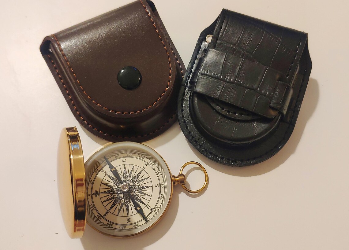 Protective Compass Protective Case for Compass, Protective Case Genuine Leather Bonus Gift ...