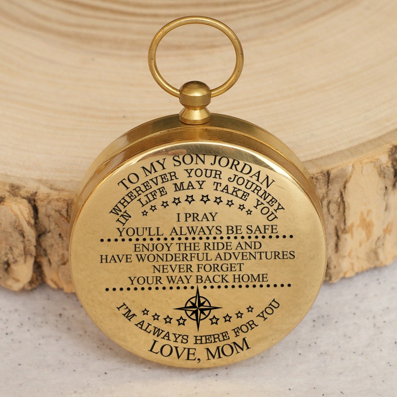To my son personalized compass graduation gift mom Etsy