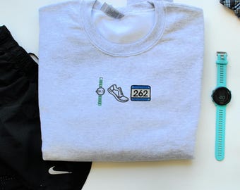 In My Running Marathon Era Trio Embroidered Crewneck Sweatshirt