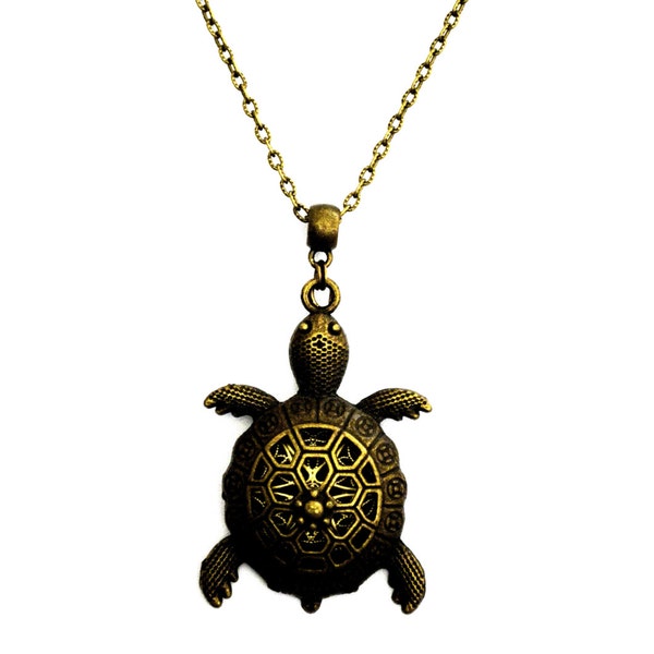 Bronzen schildpad - volwassen etherische olie Diffuser ketting