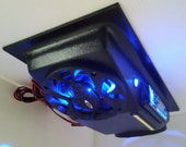 Universal Golf Cart UTV Overhead Radio Console with Bluetooth Stereo and Lighted 6.5 quot LED Speakers