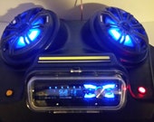 Overhead Stereo Radio Console UTV Polaris RZR Ranger General Golf Cart LOUD Boss Multi Colored 6.5 quot Speakers