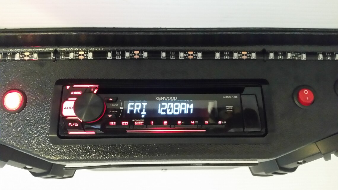 NEW UTV Golf Cart Overhead Radio Console Kenwood Stereo CD Player 6.5