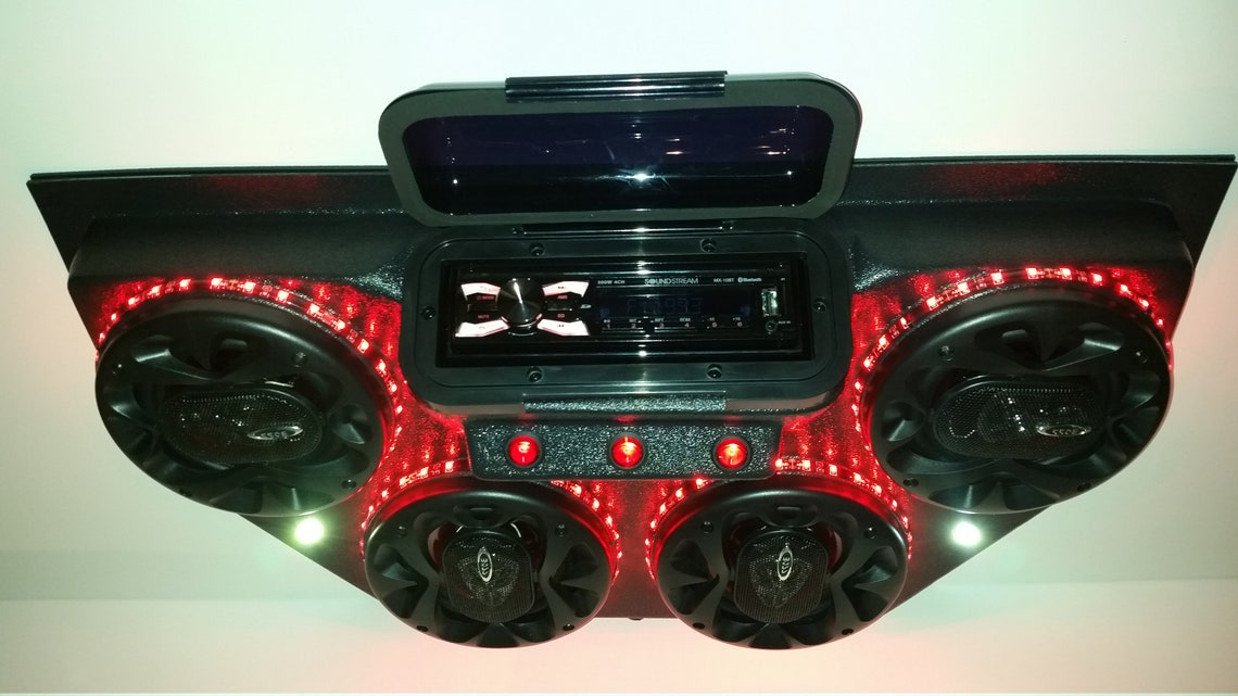 Golf Cart Stereo UTV Overhead Radio Console Bluetooth Four Etsy