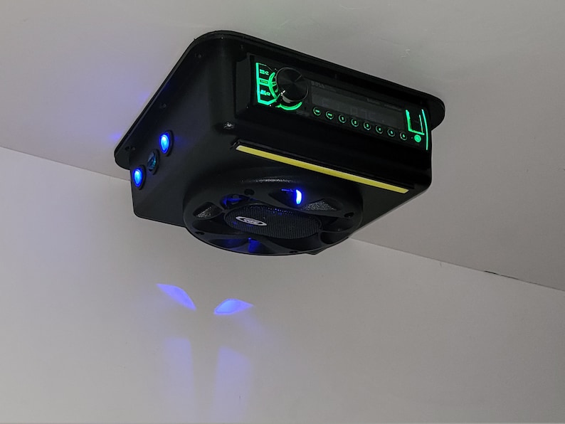 Golf Cart UTV Universal Overhead Stereo Radio Console Bluetooth EZ GO Club Car Yamaha Rzr