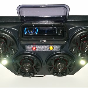 Golf Cart UTV Overhead Stereo Radio Console Bluetooth 4 Speaker Sound System!