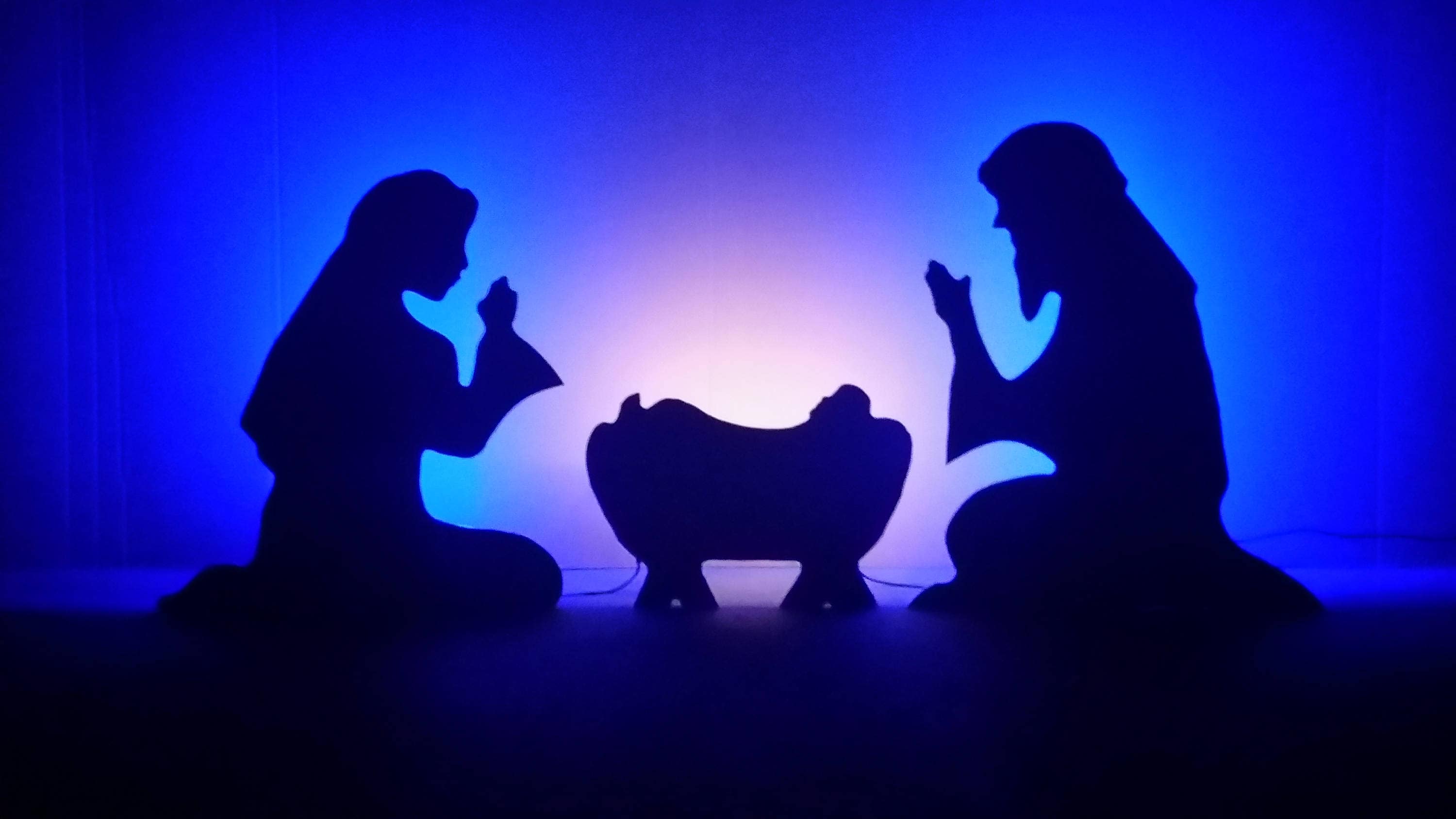 White Outdoor Nativity Scene Backlit LED Yard Christmas Manger Etsy