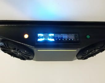 Universal Overhead Golf Cart Stereo  UTV Radio Console with Kicker 6.5&quot;  Speakers
