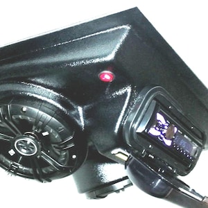 Empty Golf Cart UTV Stereo Housing: Overhead Radio & Speaker Console with Lid