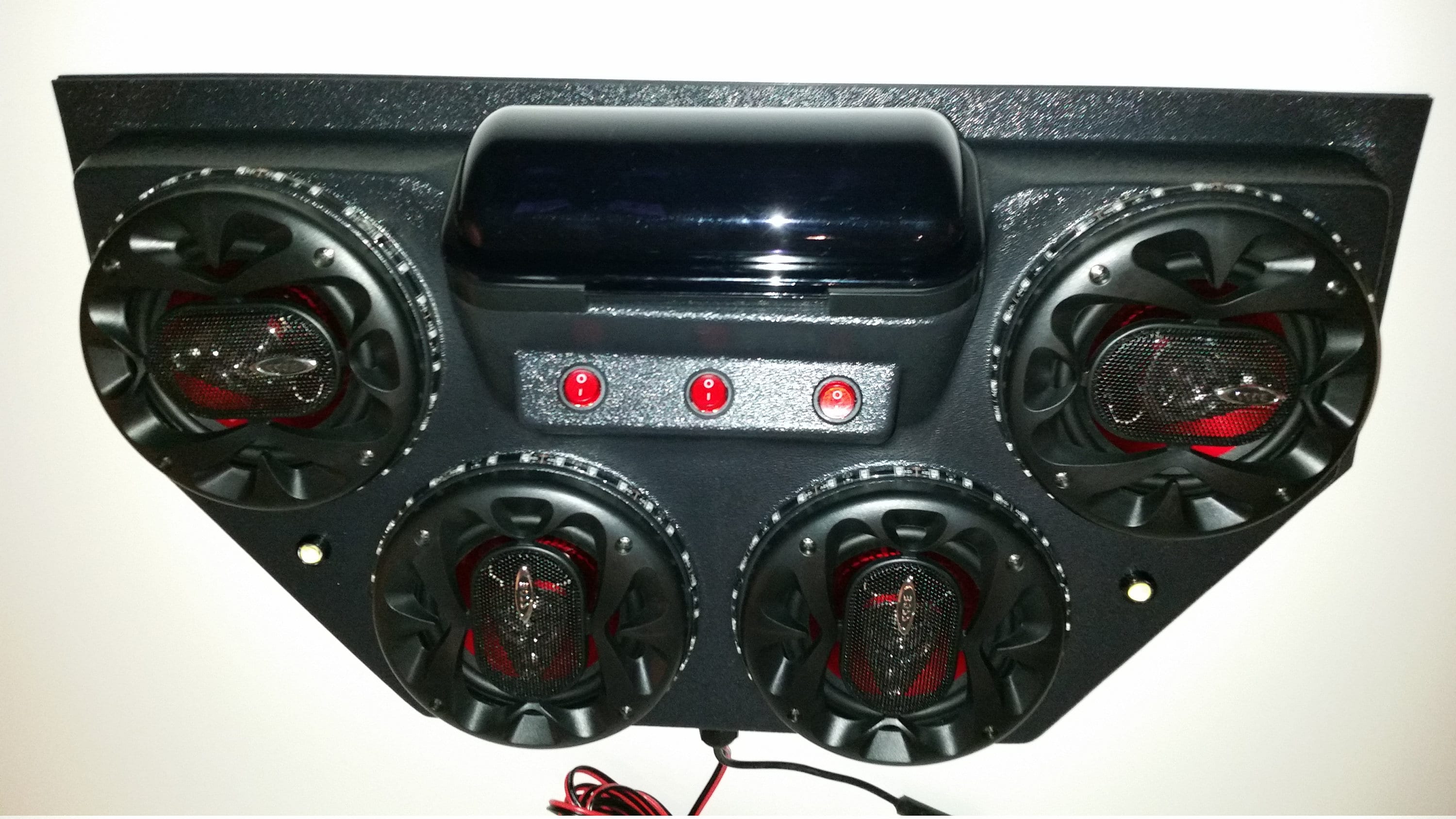 Golf Cart Stereo UTV Overhead Radio Console Bluetooth Four Speaker