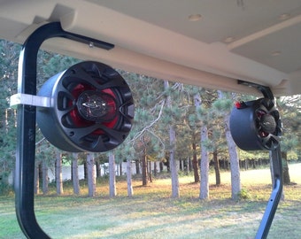 Golf cart Speaker Pods with Clamps Stereo Radio Audio Enclosure