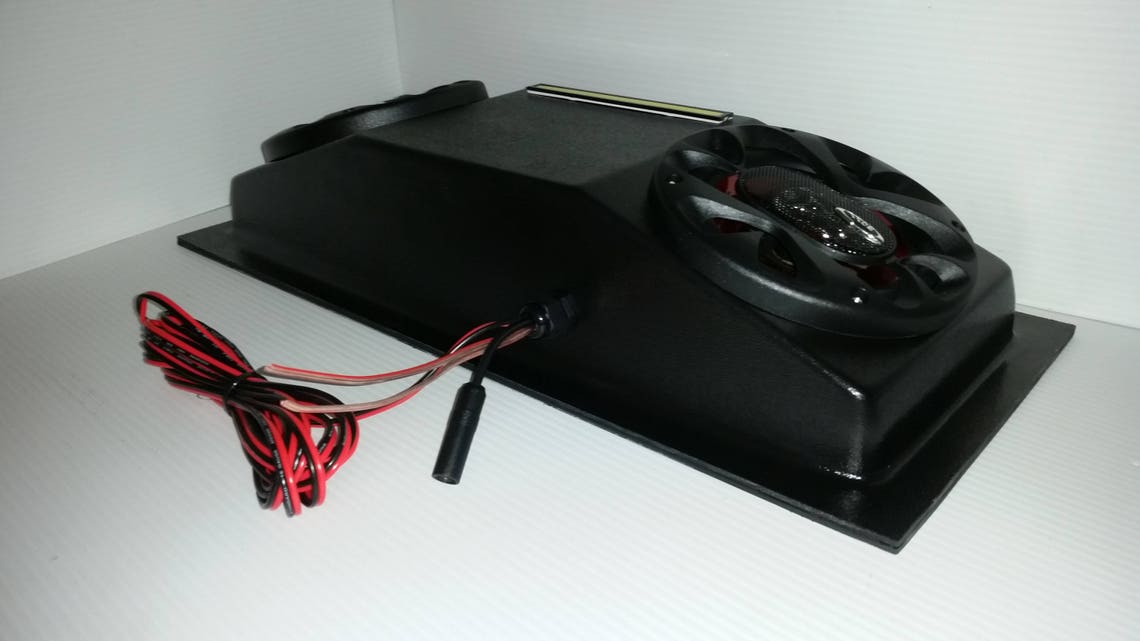 Golf Cart UTV Overhead Radio Console Stereo Enclosure With 6.5 Speakers