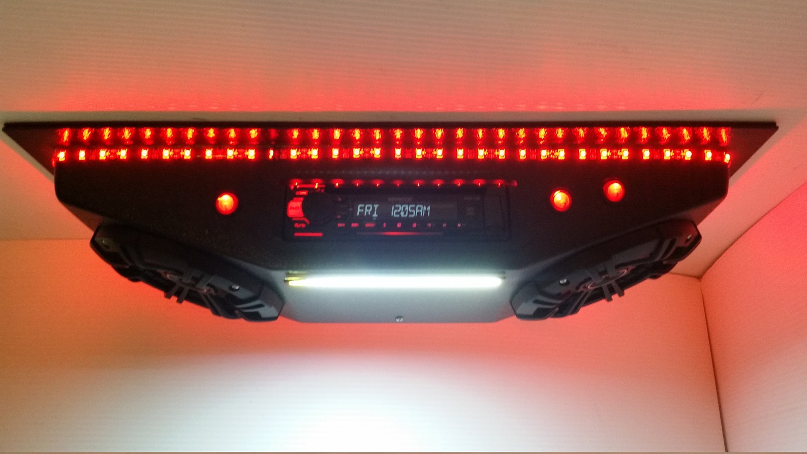 NEW UTV Golf Cart Overhead Radio Console Kenwood Stereo CD Player 6.5