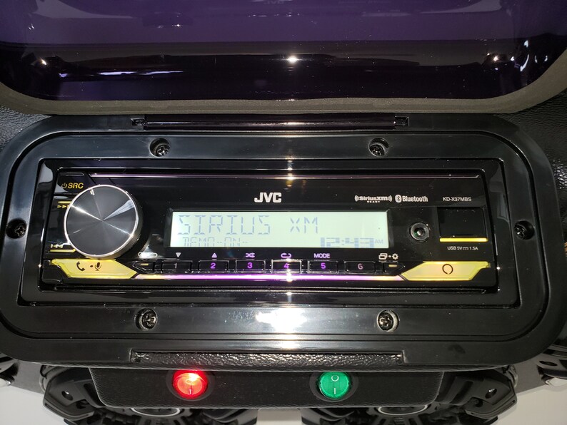 Golf Cart UTV Overhead Stereo Radio Console Bluetooth 4 Speaker JVC