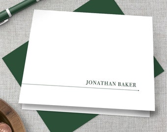 Men's Personalized Stationery / Men's Personalized Stationary / Men's Monogram Stationary / Men's Custom Stationary / Masculine Note Cards