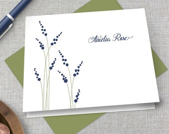 Personalized Stationery / Personalized Stationary Set / Monogram Stationary / Custom Stationary / Personalized Thank You Card / Flower Card