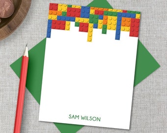 Personalized Stationery / Personalized Stationary / Children's Stationary / Building Block Note Cards / Children's Toy Brick Thank You Notes