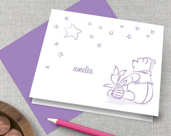 Personalized Stationery / Personalized Children's Stationary / Winnie the Pooh Cards / Personalized Winnie Pooh Card / Children's Note Cards