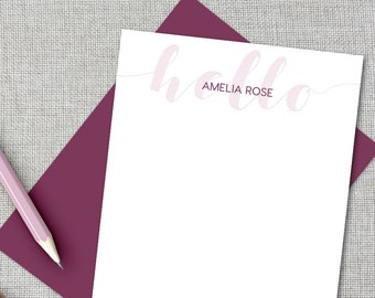 Personalized Stationery / Personalized Stationary Set / Custom Monogram Stationary / Personalized Thank You Card / Custom Flat Note Cards