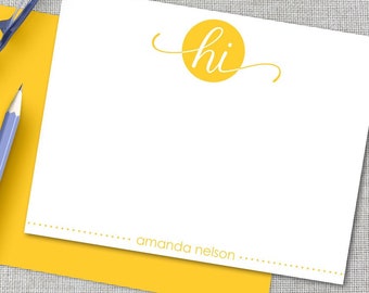 Personalized Stationery / Personalized Stationary Set / Custom Monogram Stationary / Personalized Thank You Card / Flat Note Cards