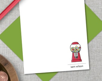 Personalized Stationery / Personalized Stationary / Children's Stationary / Gum Ball Note Cards / Children's Gumball Thank You Notes