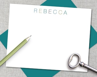 Personalized Stationery / Personalized Stationary Set / Custom Monogram Stationary / Personalized Thank You Card / Flat Note Cards