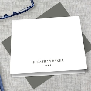 Men's Personalized Stationery / Men's Personalized Stationary / Men's Monogram Stationary / Men's Custom Stationary / Masculine Note Cards