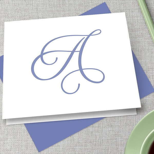 Personalized Stationery / Personalized Stationary / Custom Monogram Stationary / Fancy Script Monogram Stationary / Personalized Note Cards