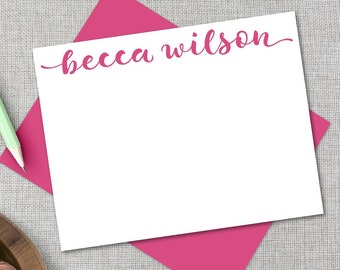 Personalized Stationery / Personalized Stationary Set / Monogram Stationary / Custom Stationary / Calligraphy Stationary / Flat Note Cards