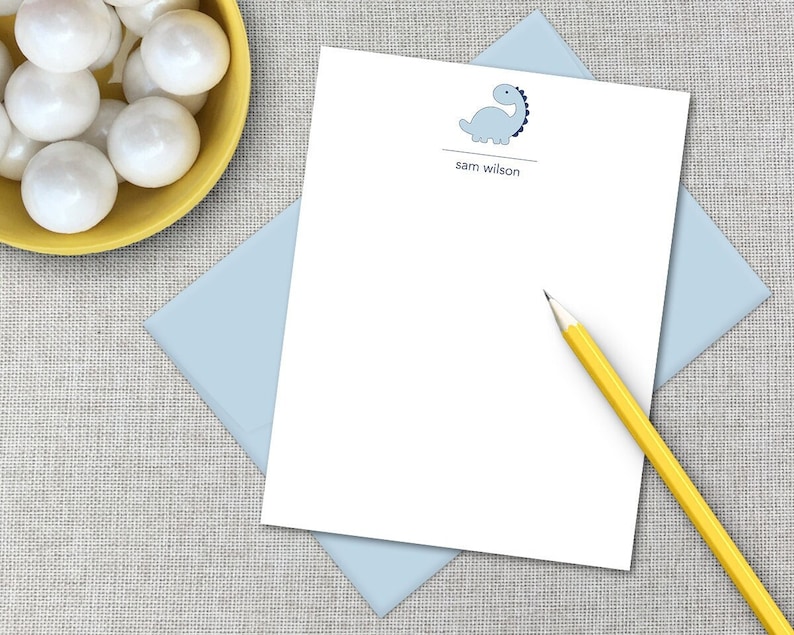 Personalized Stationery / Personalized Stationary / Custom Dinosaur Note Cards / Dinosaur Personalized Stationary / Children Thank You Cards bild 1