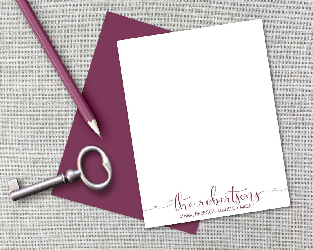 Personalized Stationery / Personalized Stationary Set / Custom Family