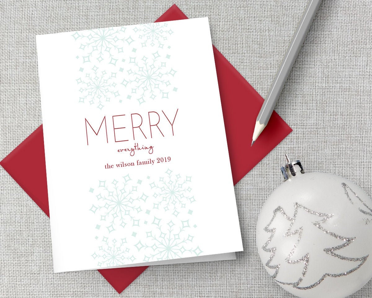 Personalized Christmas Card Set Personalized Holiday Card Etsy